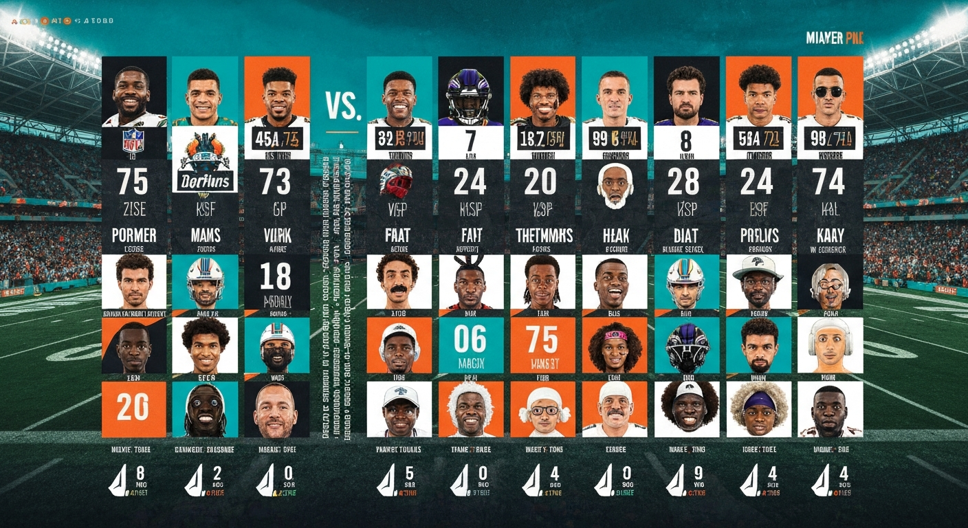 miami dolphins vs baltimore ravens match player stats